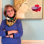 Women's Puff Sleeve Sweatshirt | Blue | Boatneck | Long Sleeve | Soft Cotton Bamboo