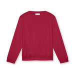 Women's Puff Sleeve Sweatshirt | Red | Boatneck | Long Sleeve | Soft Cotton Bamboo