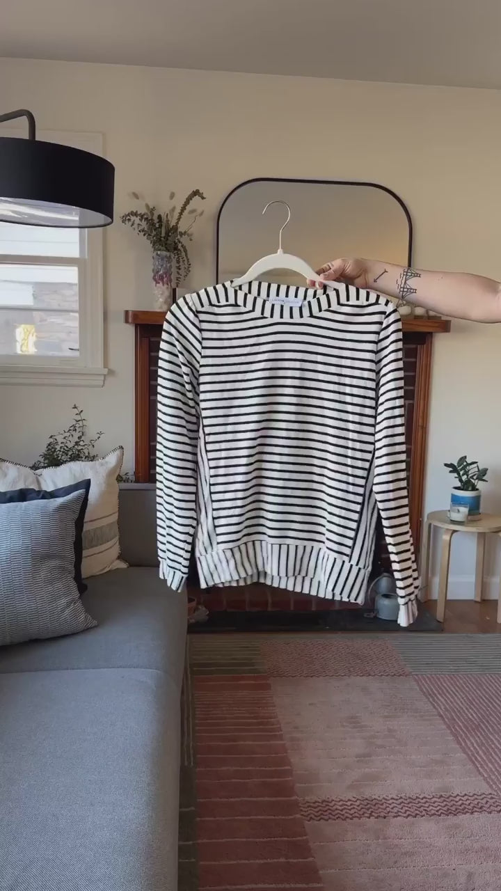 Striped Black and White Shirt | Black and White Striped Sweatshirt | Aimee Rancer