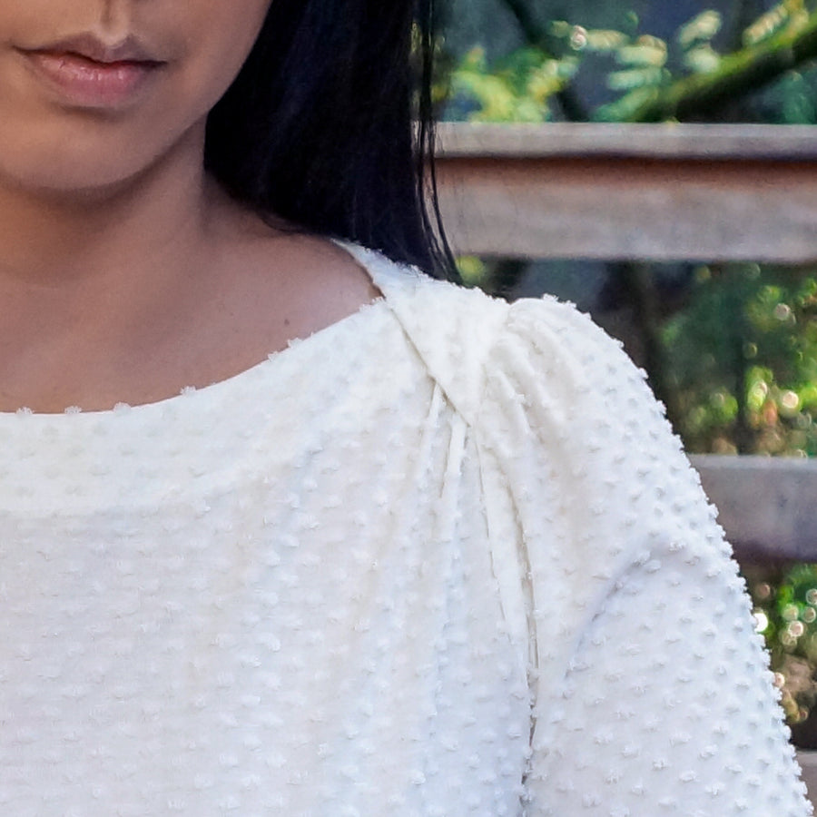 White Shirt | White tees shirt | women's white dot tee