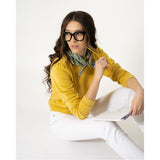 Women's Puff Sleeve Sweatshirt | Yellow | Boatneck | Long Sleeve | Soft Cotton Bamboo