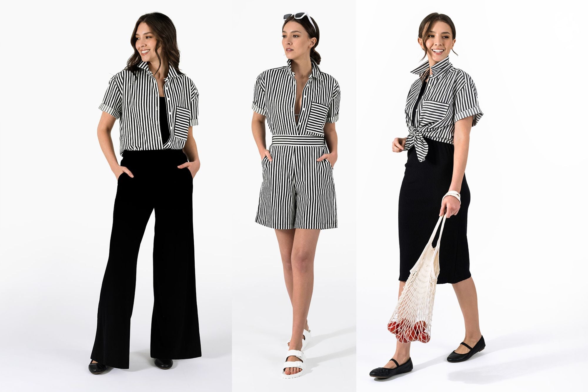 5 Days of Style Day 1 - Bernadette Stripe Shirt styling guide - sustainable women's clothing by Lacson Ravello