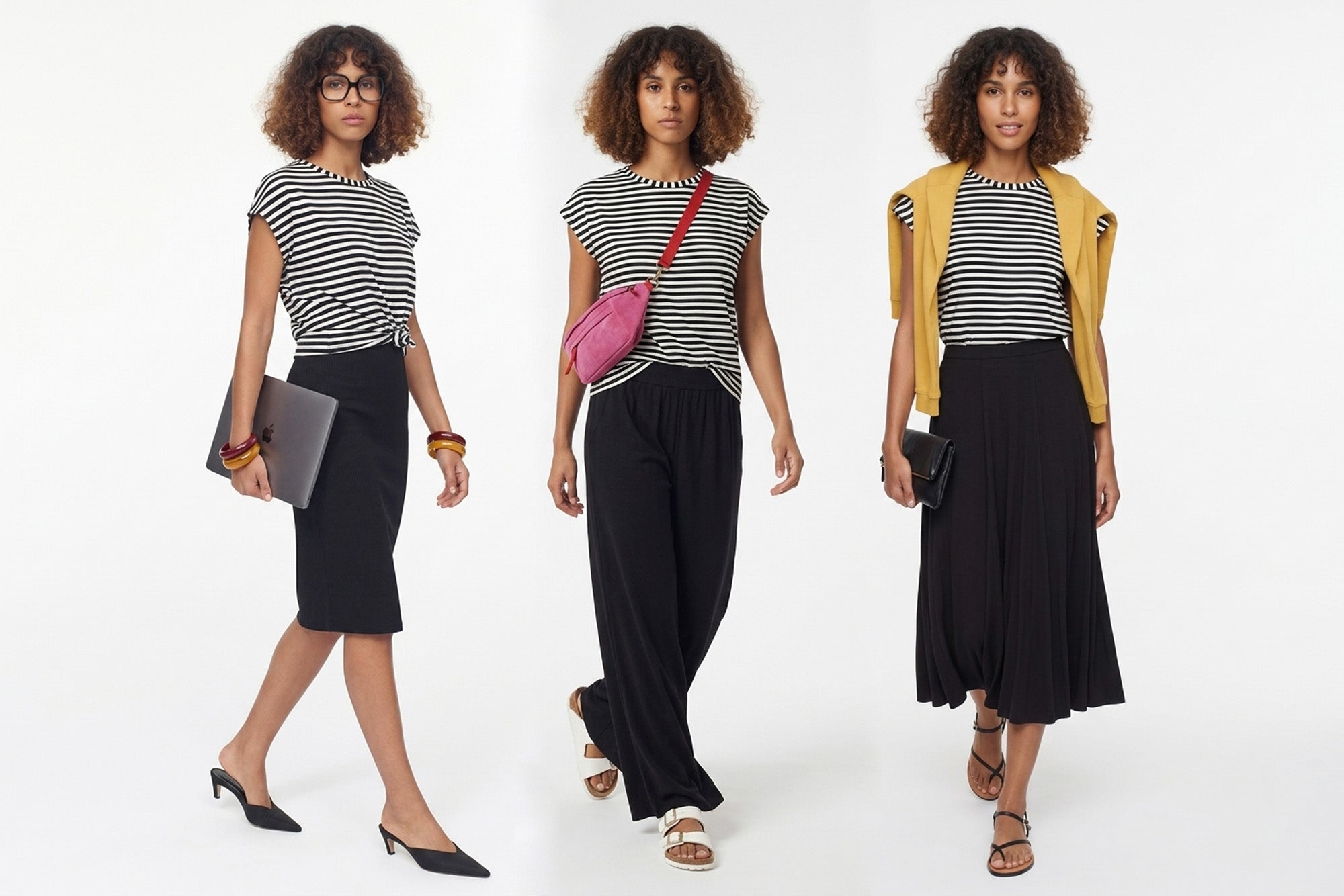 5 Days of Style - Lilou Stripe Tee styling guide - sustainable women's clothing by Lacson Ravello