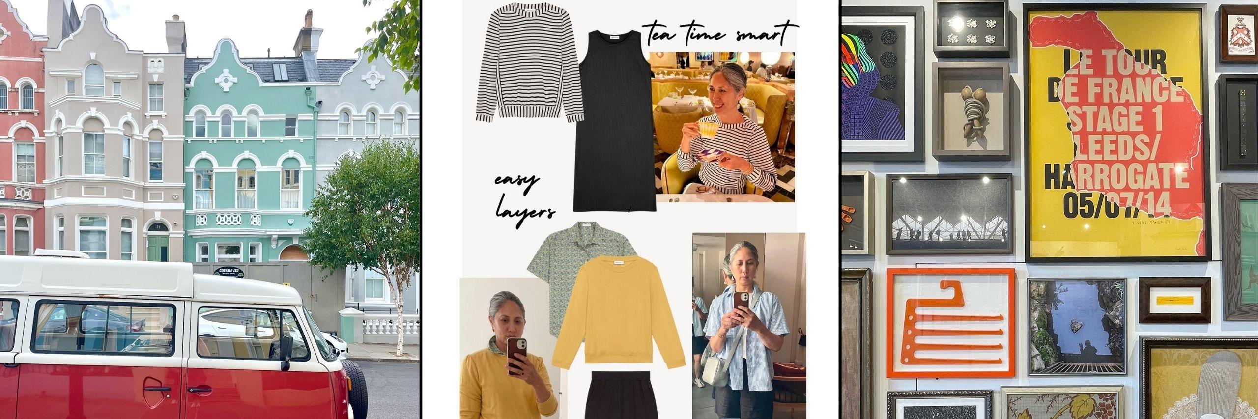 London street, European travel capsule wardrobe collage, and framed travel artwork | Lacson Ravello