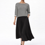 Adriana Black and White Striped Tee