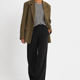 Adriana Black and White Striped Tee