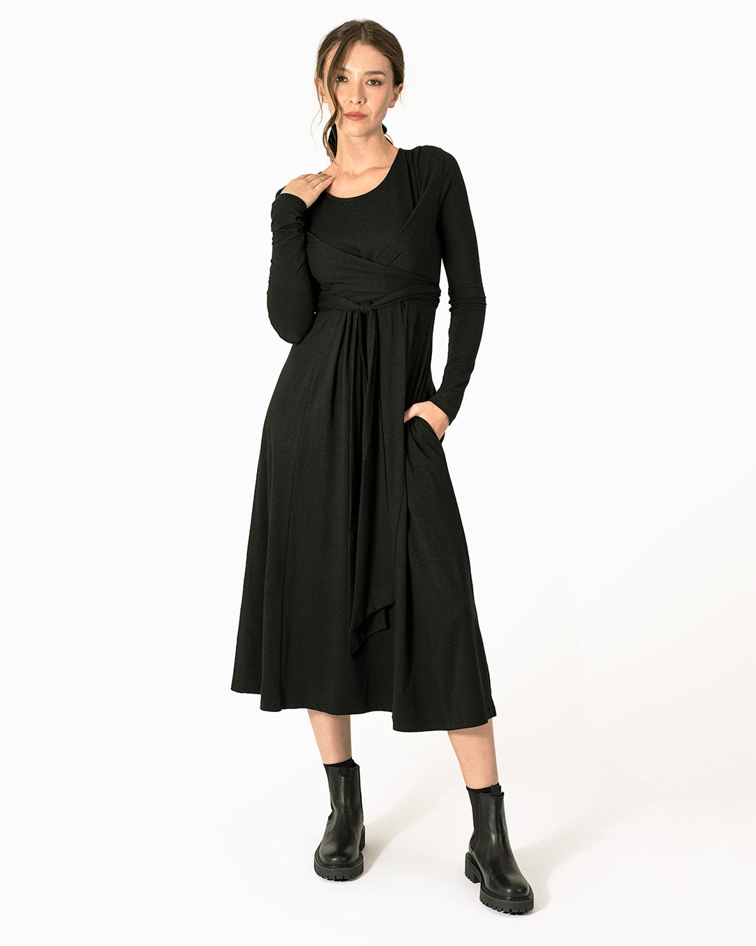 Tie front midi dress - Tie front maxi dress - Lacson Ravello
