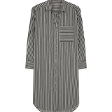 Women's Stripe Long Sleeve Shirtdress | Black with White Stripe Shirtdress | Lacson Ravello