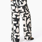 Print Wide Leg Pants | Graphic Print | Elastic Waist | Mid-rise