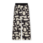 Print Wide Leg Pants | Graphic Print | Elastic Waist | Mid-rise