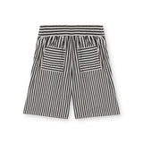 Livia Bermuda Shorts - Black and White Stripe