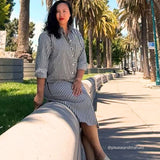 Sofia Shirtdress - Black and White Stripe