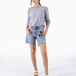 Women's Puff Sleeve Sweatshirt | Heather Gray | Boatneck | Long Sleeve | Soft Cotton Bamboo