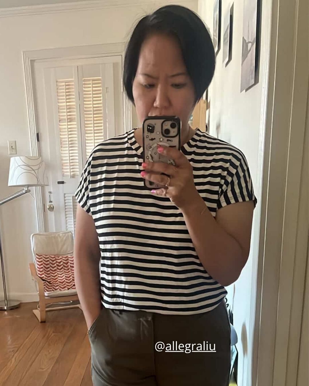 Women's Black and White Striped T-Shirt | Cap Sleeve Tee | Crewneck | Lacson Ravello