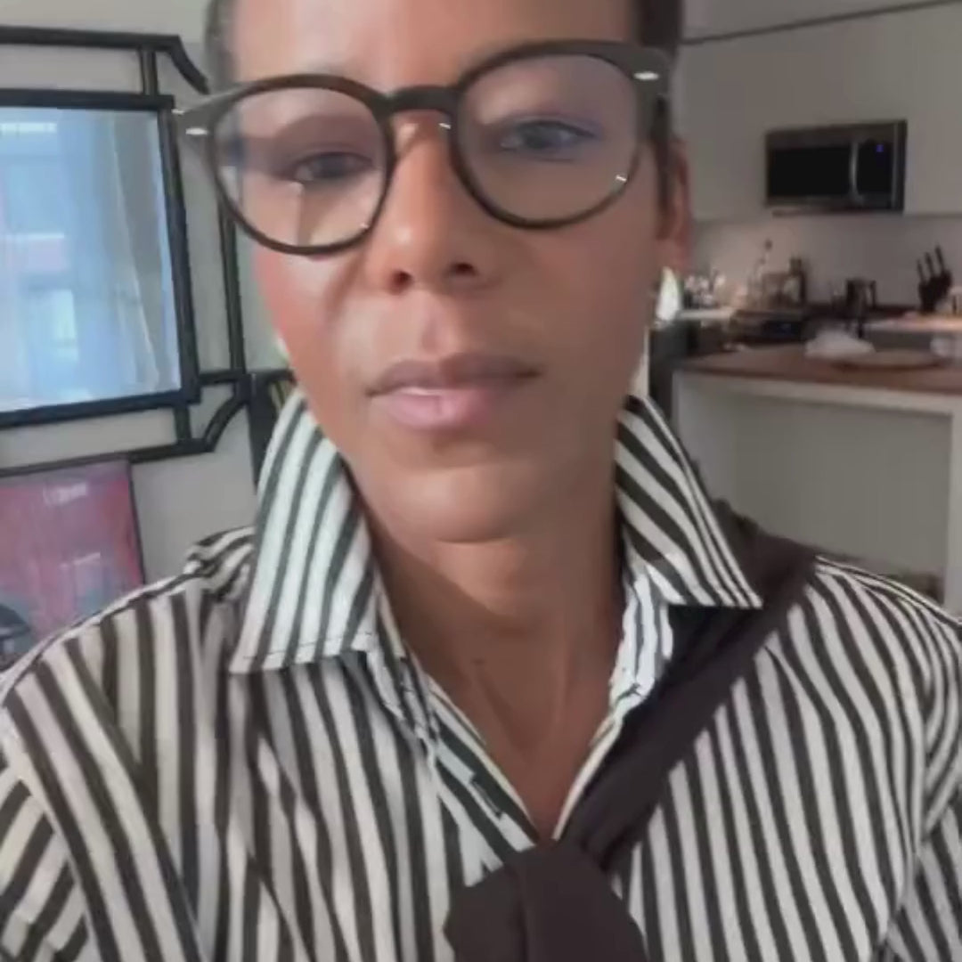 Women's Stripe Long Sleeve Shirtdress | Black with White Stripe Shirtdress | TenKeyPieces | Kairee Tann |  Lacson Ravello