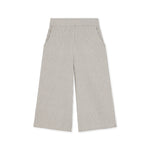 culottes, pants, organic cotton stripe, high waistband, elastic back, wide leg, below the knee - lacson ravello