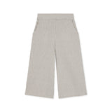 culottes, pants, organic cotton stripe, high waistband, elastic back, wide leg, below the knee - lacson ravello