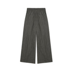 Black Pant with White Stripes | Cropped | Straight Leg | Elastic Waist