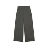 Black Pant with White Stripes | Cropped | Straight Leg | Elastic Waist