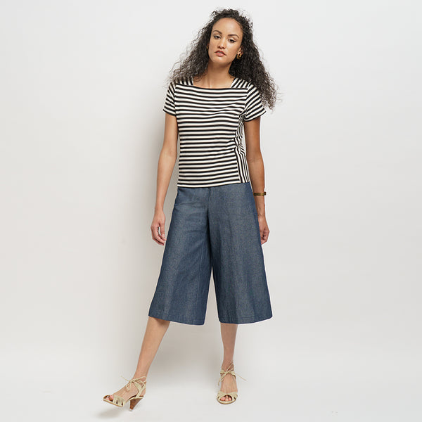 Buy Relaxed Fit Cotton Jeans Culottes Online at Best Prices in India -  JioMart.